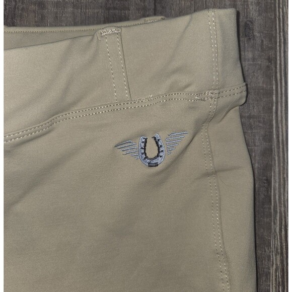 Turff Rider Equestrian Riding Childrens Prime Tights XL Tan - Picture 2 of 4